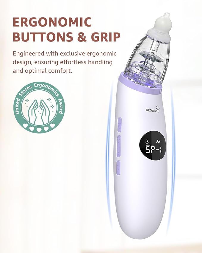 GROWNSY Nasal Aspirator for Baby | Baby Nose Sucker 3 Silicone