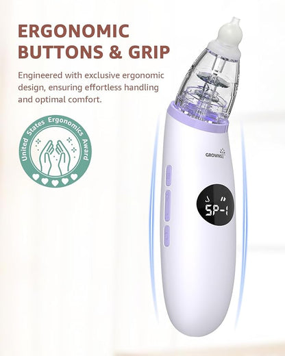 GROWNSY Nasal Aspirator for Baby | Baby Nose Sucker 3 Silicone