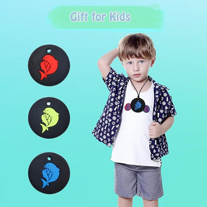 Chew Necklaces for Sensory Kids, Silicone Chewy Necklace 3Pack for Children with Autism