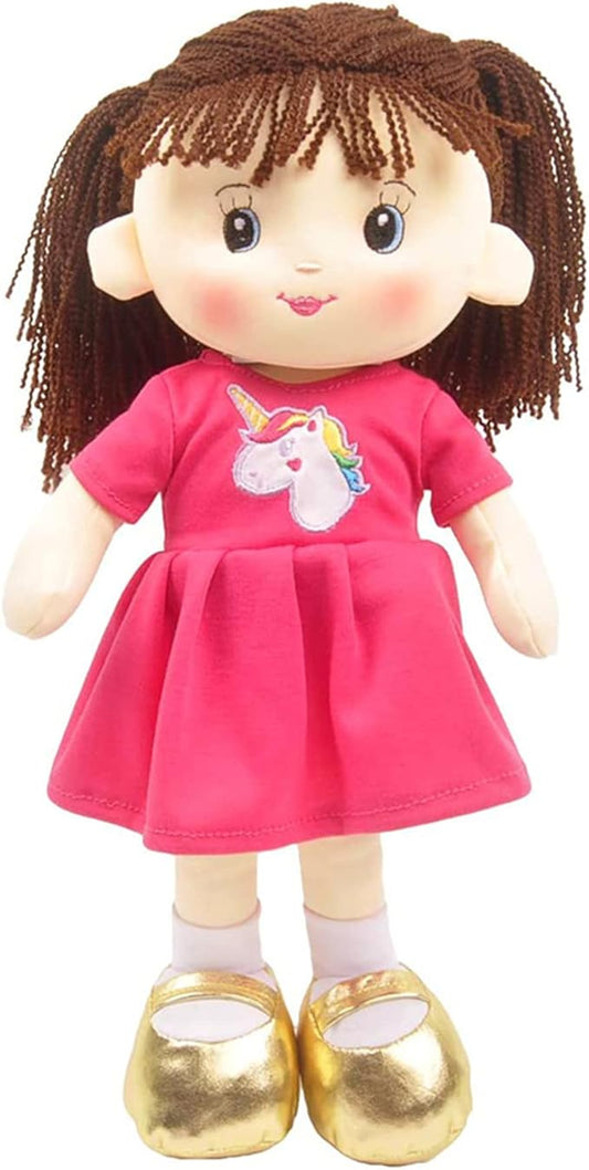 Linzy Toys, 16'' Pink Laura Soft Plush Rag Doll
