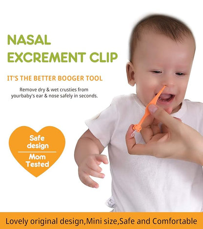 Two Pack 3 in 1 Baby Nose and Ear Gadget, Safe Baby Booger Remover