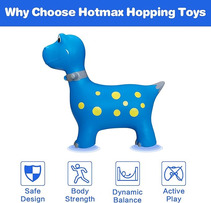 HotMax Bouncy Horse, Dinosaur Hopper Toys for Kids 18 Months 2-4 Year