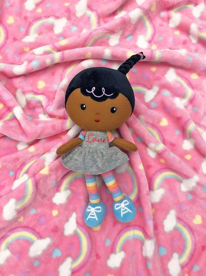 Baby Starters Plush Snuggle Buddy Black Baby Doll, Willow 11 inch