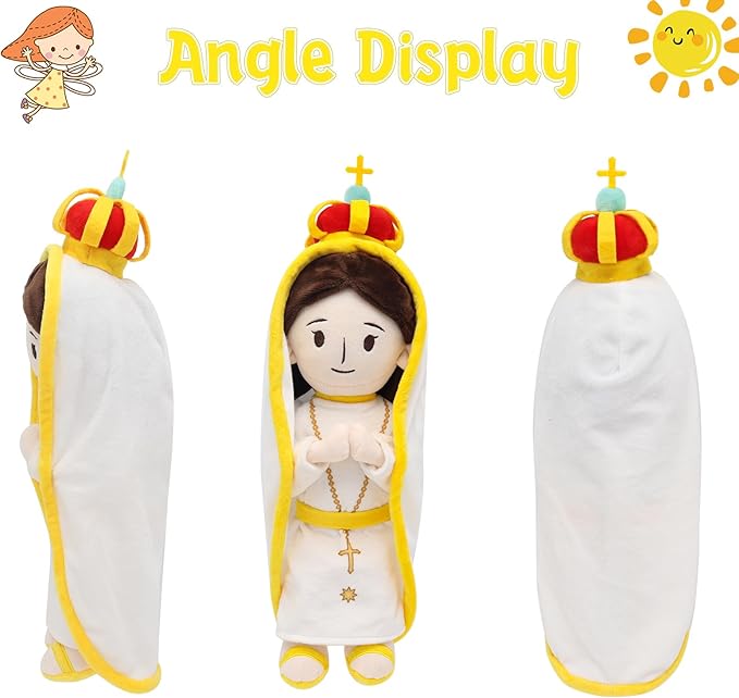 Our Lady of Fatima Plush Doll Virgin Mary Guardian Stuffed