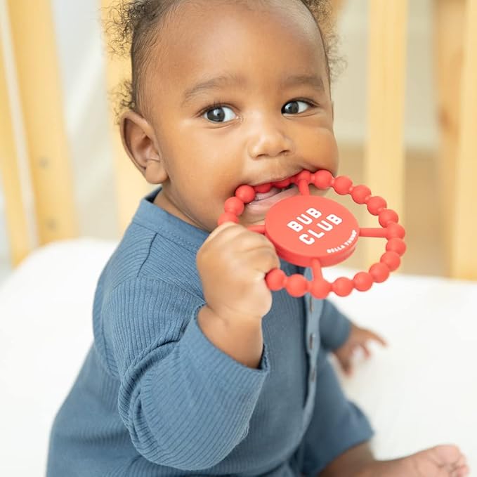 Bella Tunno Happy Teether ??Soft & Easy Grip Baby Teether Toy, Silicone Teether Ring to Help Soothe Gums