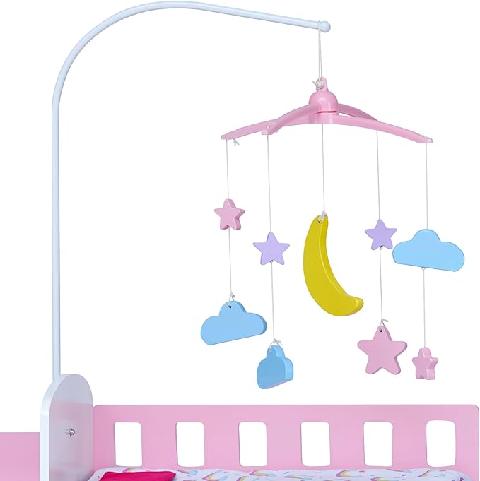 Teamson Kids - Olivia's Classic 6 in 1 Baby Doll Changing Station with Storage, Pretend Play Dolls Furniture