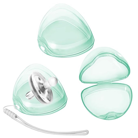 Pacifier Case,3 Pack BPA Free Pacifier Holder Case with Lanyard for Diaper Bag