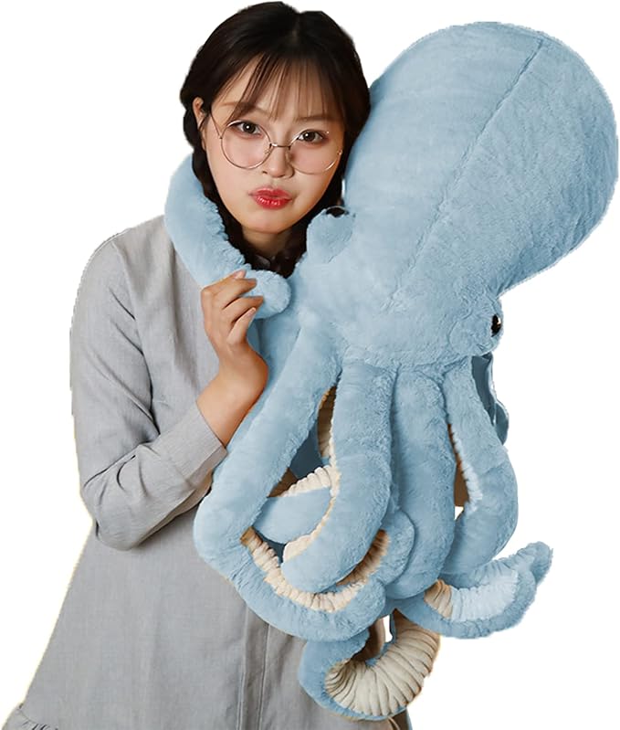 Octopus Stuffed Animals Octopus Plush Doll Toys Octopus Stuffed Toys Gift for Kids and Lovers for Birthday, Christmas Day(17.7-inch Blue)
