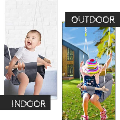 Baby Canvas Hanging Swing Seat Toddler Secure Indoor & Outdoor
