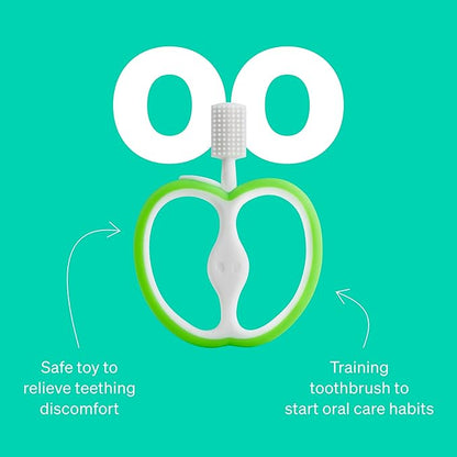 Training Baby Toothbrush, Silicone Baby Teething Toys for 4-12 Months Baby Teething Relief 4+ Months