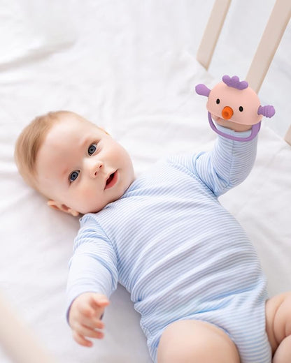 Baby Teething Toy Silicone Teething Mitten for Baby Over 3 Months, Anti-Drop Silicone Baby Teether