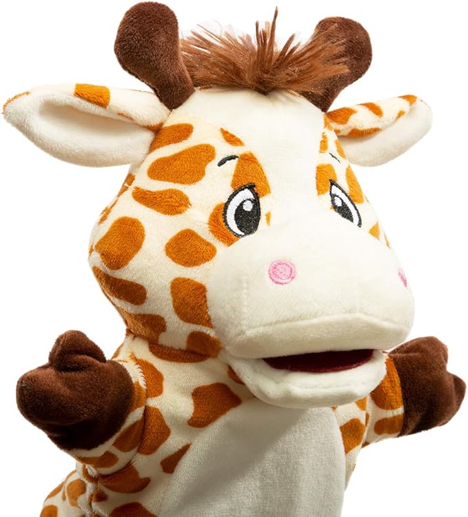 HollyHOME Animal Puppets Giraffe Hand Puppets Toys Sika Zoo Animal 14 Inches