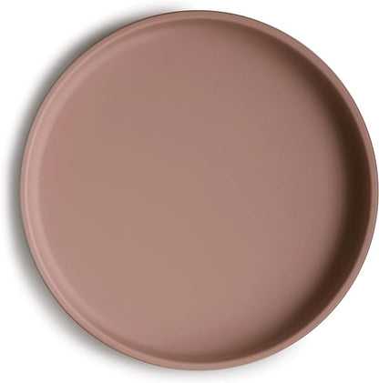 mushie Classic Silicone Suction Plate | BPA-Free Non-Slip Design (Cloudy Mauve)