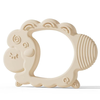Moonkie Teething Toy, Safe & Easy to Hold BPA Free Silicone Baby Soothing Teethers 0-6 6-12