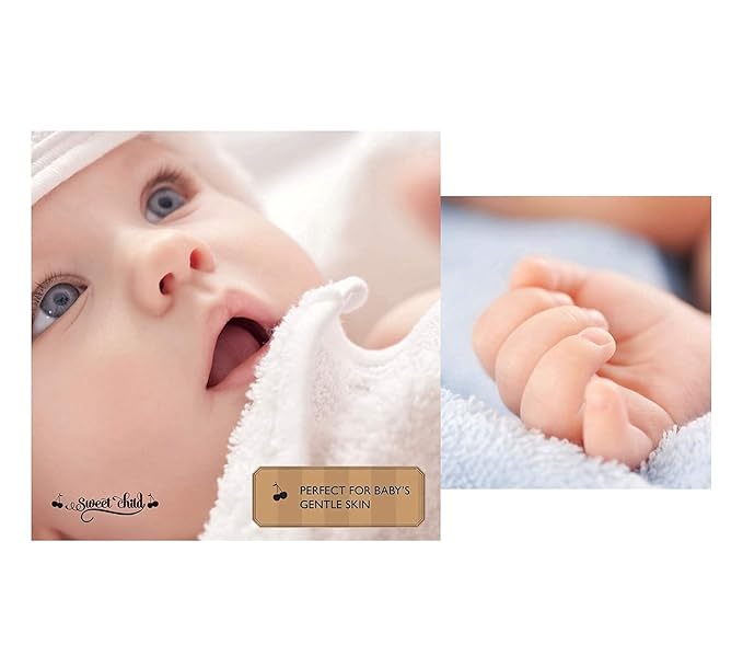 Sweet Child 8-Pack Baby Washcloths -Super Soft Rayon Washcloth, Baby Wash Cloths for Newborn