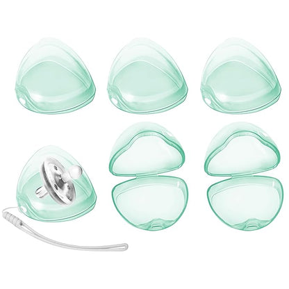 Pacifier Case,6 Pack BPA Free Pacifier Holder Case with Lanyard for Diaper Bag