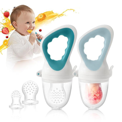 Baby Solids/Frozen Fruit Feeder Pacifier, Infant Teether Toy 4M+ 2-Pack -