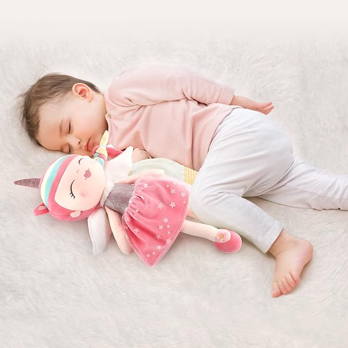 GAGAKU Plush Baby Girl Dolls 17'' Soft Unicorn Stuffed Animal