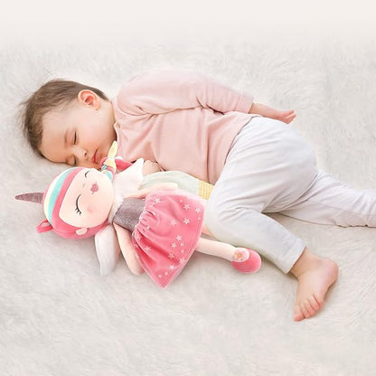 GAGAKU Plush Baby Girl Dolls 17'' Soft Unicorn Stuffed Animal