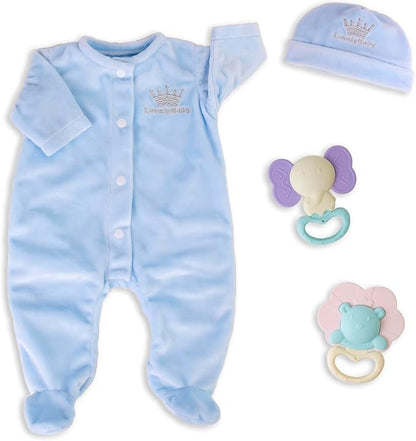 Aori Reborn Baby Dolls Clothes 20 inch Outfit Blue Set 18-20 Inch