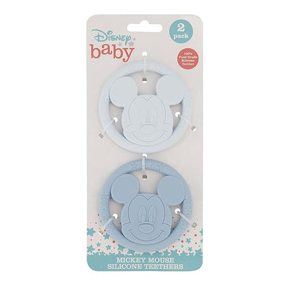 Cudlie Disney Silicone Teether Toy Set for Infants, Food Grade and BPA Free Teethers for Babies 6-12 months 2-Pack Teether
