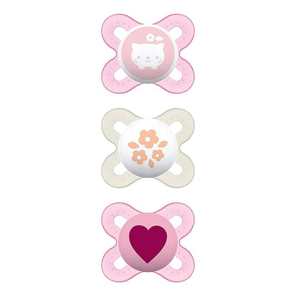 MAM Start Newborn Pacifiers Value Pack, Newborn Baby Girl Pacifiers 3 Count 1)