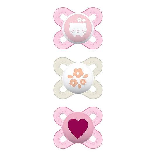 MAM Start Newborn Pacifiers Value Pack, Newborn Baby Girl Pacifiers 3 Count 1)
