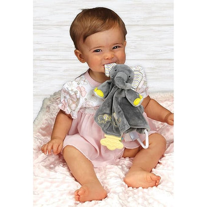 Stephan Baby Chewbie Activity Toy and TeeTher Security Blanket, Grey Elephant