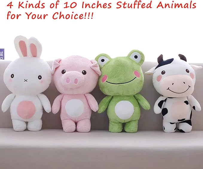 CAZOYEE Super Soft Frog Stuffed Animal Plush Toy, Cute Frog Plush Doll 10”