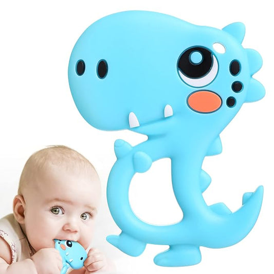 Baby Teething Toys Silicone Dinosaur Baby Teethers for Babies 0-6, 6-12 Months