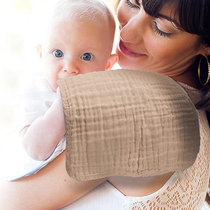 Yoofoss Muslin Burp Cloths for Baby 10 Pack 100% Cotton 20''X10'' Super