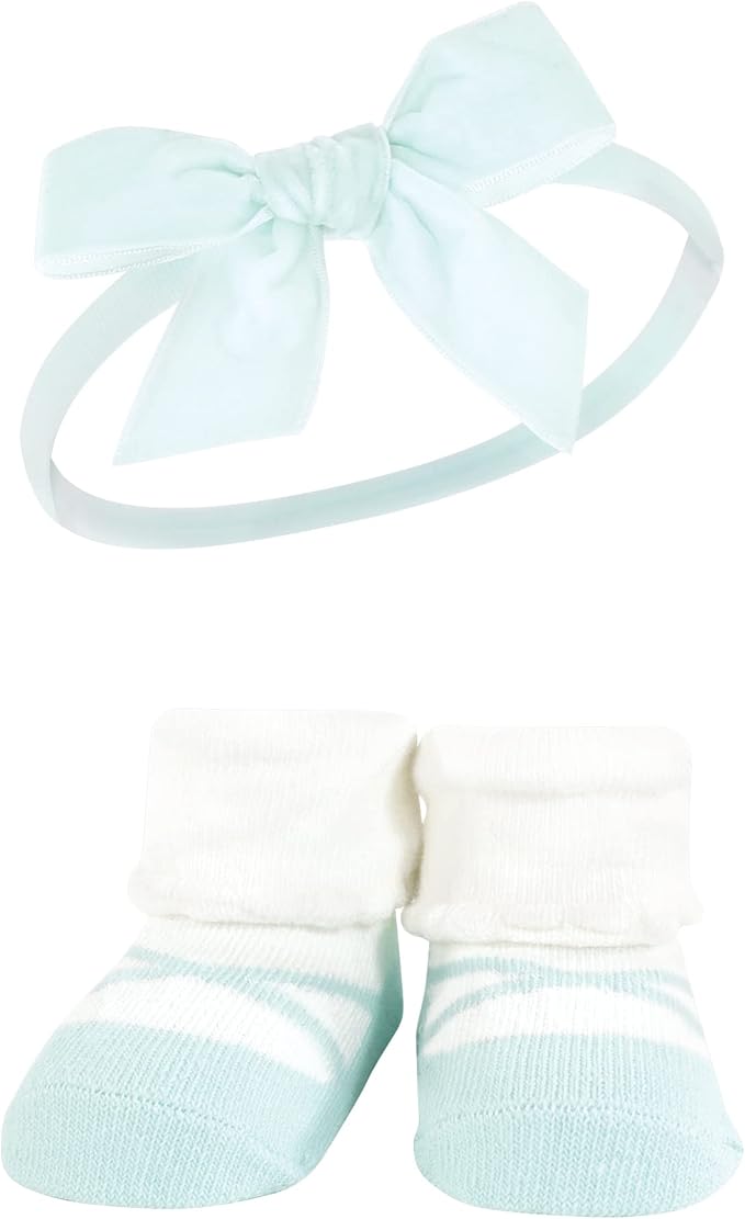 Hudson Baby Girl's Headband and Socks Giftset