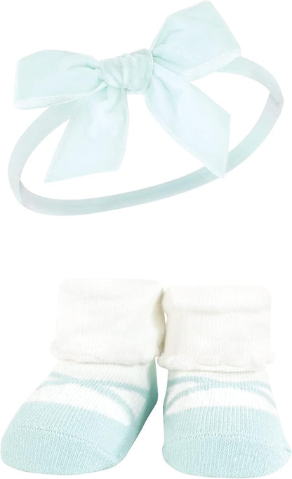 Hudson Baby Girl's Headband and Socks Giftset