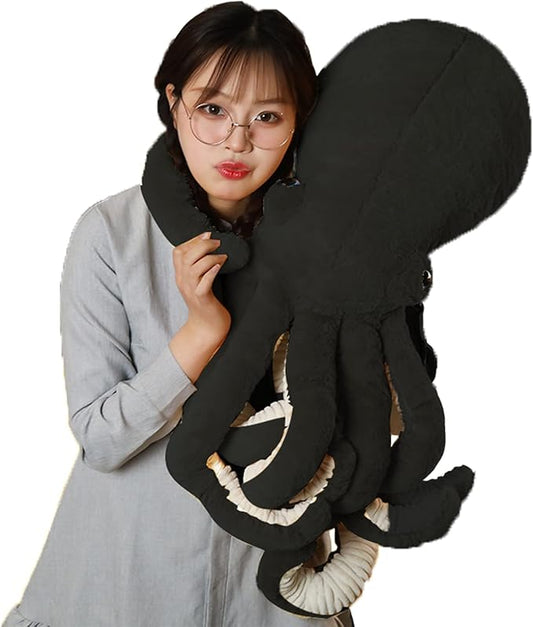 Octopus Stuffed Animals Octopus Plush Doll Toys Octopus Stuffed Toys Gift for Kids and Lovers for Birthday, Christmas (17.7-inch Black)