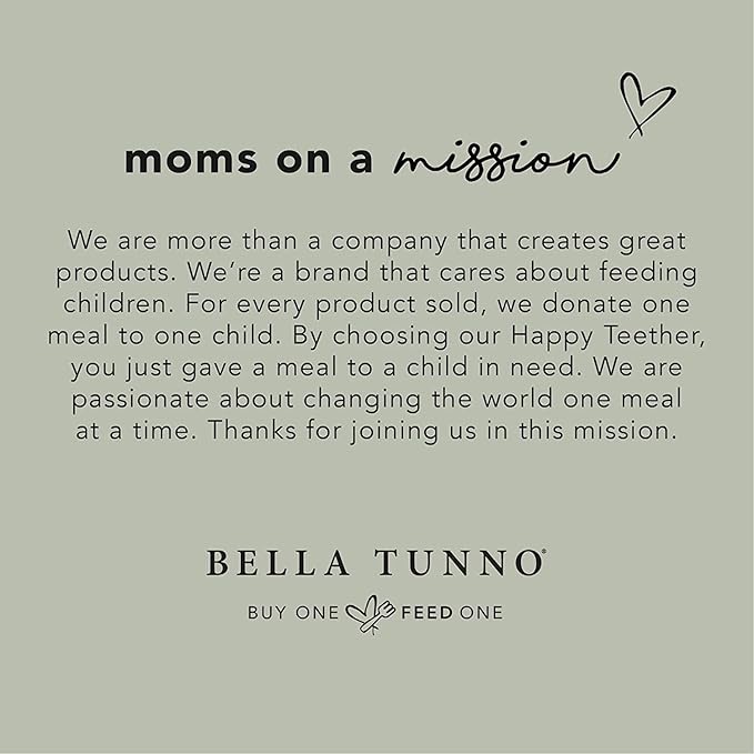 Bella Tunno Happy Teether ??Soft & Easy Grip Baby Teether Toy, Silicone Teether Ring to Help Soothe Gums