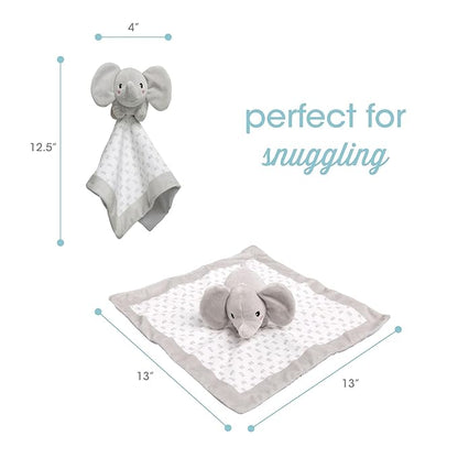 Pearhead Elephant Security Blanket, Soft Baby Lovey for Babies