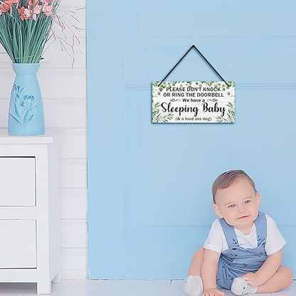 Putuo Decor Baby Sleeping Door Sign For Front Door PVC