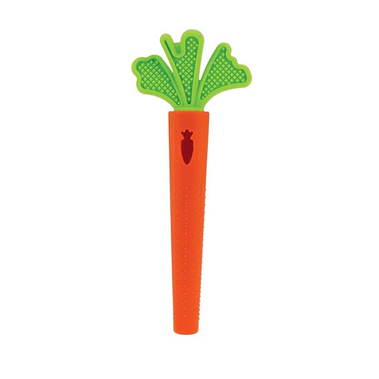 Nuby Silicone Carrot Tube Teether - Baby Teething Toy 3+ Months