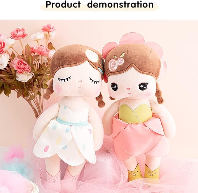 13" Exclusive New MeToo Princess Doll, Cute Flower Fairy Plush Doll