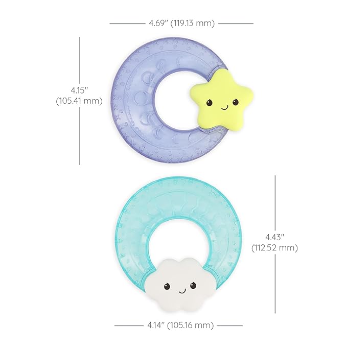 Infantino Shake & Soothe Water Teethers - Sensory Exploration and 2-Pack