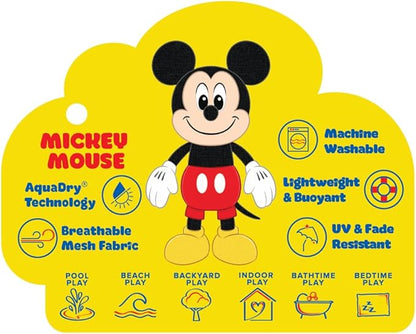 Wahu Aqua Pals Disney Classic Mickey Mouse Plush Water Toy for Kids Ages 2+, Fast-Drying Waterproof Plush Doll Toy for Pool and Bathtub 16"