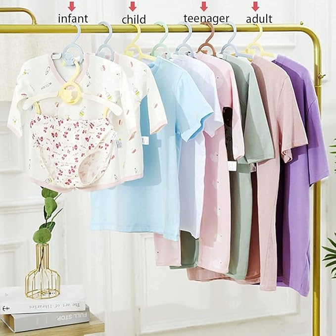 HGYZE Kid Hangers for Closet 50pcs, Grey Infant Clothes Hanger 11-14" Adjustable Plastic Baby Coat Hangers with Bear Hook, Non-Slip Children Outfit Hangers for Girl Boy Toddler Newborn Teen Clothing