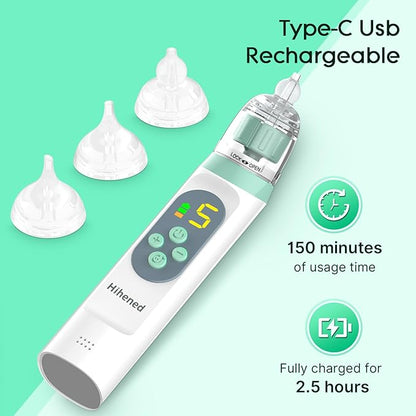 Electric Nasal Aspirator for Baby, Nose Aspirator for Toddlers 3 Silicone