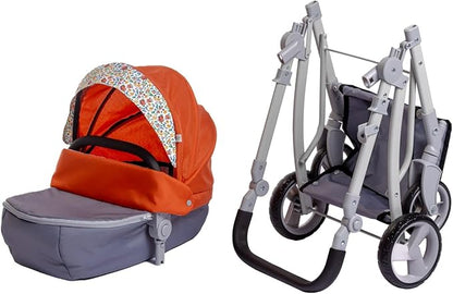 JC Toys - for Keeps Playtime | Deluxe Folding Sports Pram Stroller 20" | 3+