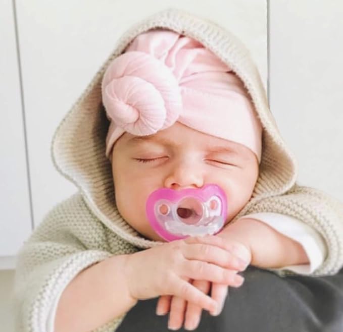 RaZbaby JollyPop Baby Pacifier for Newborns 0-3m - Soft BPA Free Medical Grade Silicone Made in The USA with a Durable one Piece Construction 4