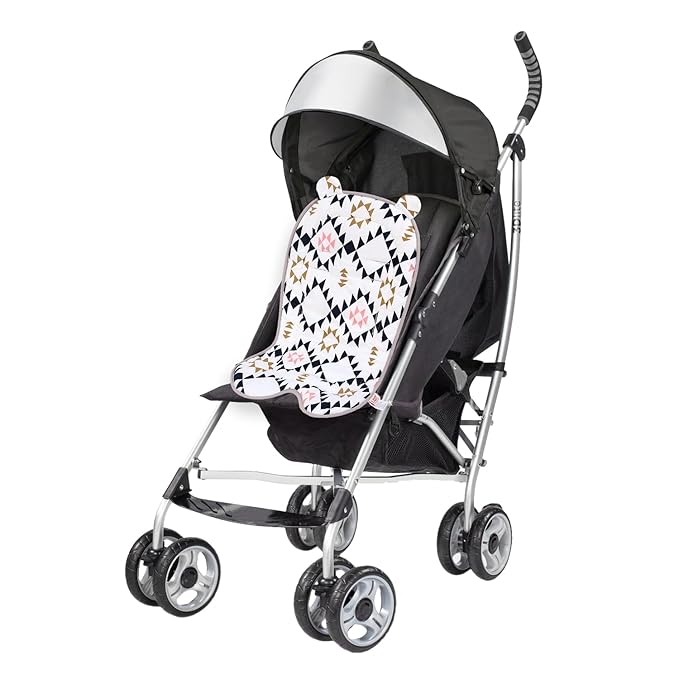 Baby Carriage Cushion, Universal Breathable Car Seat Insert Cushion, 3D Air Mesh Baby Seat Pad Liner for CarSeat, Buggy, High Chair (Geometry)