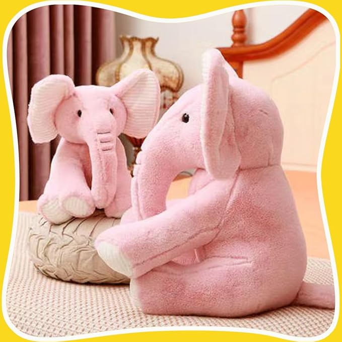 Soft and Cuddly Pink Animal Plush Toy, Dreamy Soft and Cuddly Pink Plush Doll 3+ (Elephant)