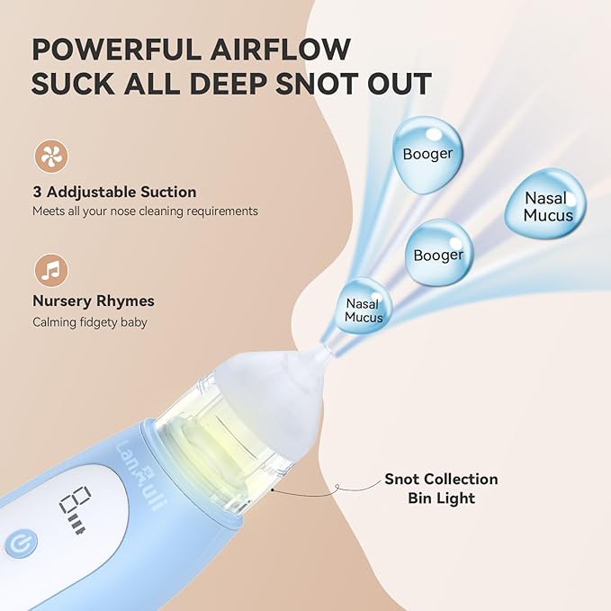 Hospital-Grade Nasal Aspirator for Baby, Automatic Toddler Nose Sucker