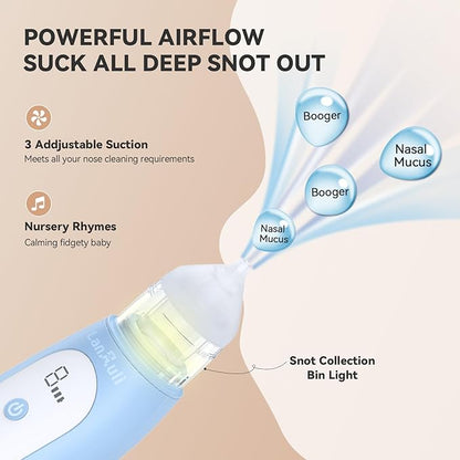 Hospital-Grade Nasal Aspirator for Baby, Automatic Toddler Nose Sucker