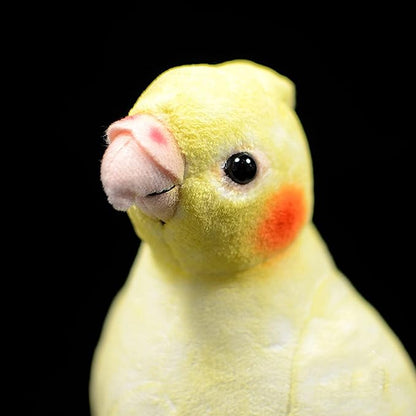 ZHONGXIN MADE Yellow Cockatiel Plush Toy - Simulation 7 Inch Parrot Stuffed Animal, Cute Little Bird Doll as Gift for Your Friends